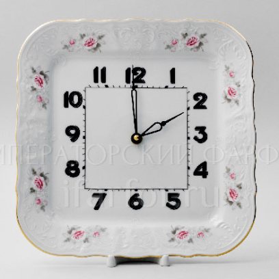 Часы квадратные Бернадотт Серая роза золото Бернадотт