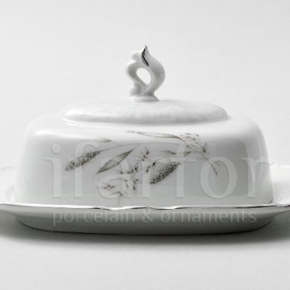 Масленка и крышка Серебряные колосья Констанция