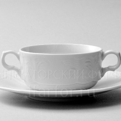 Чашка с блюдцем бульонная Бернадотт Недекорированный Бернадотт низкая