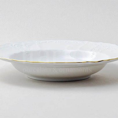 Тарелка глубокая Бернадотт Белый узор