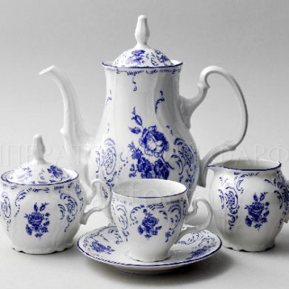 Сервиз кофейный Бернадотт Синие розы 6/17 Бернадотт