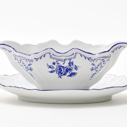 Соусник с подставкой Бернадотт Синие розы 1/2 Бернадотт