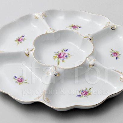 Менажница 6-ти секционная Цветочный мотив DUBI