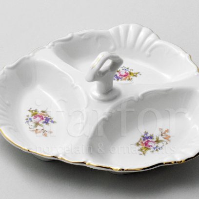 Менажница 3-х секционная Цветочный мотив Боттичелли