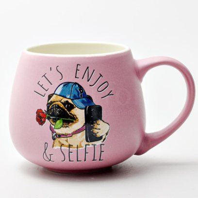 Кружка «Lets enjoiy and selfie» Форма: Royal Classics. Керамика. 400 мл.