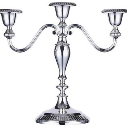 Подсвечник посеребренный Трехрожковый