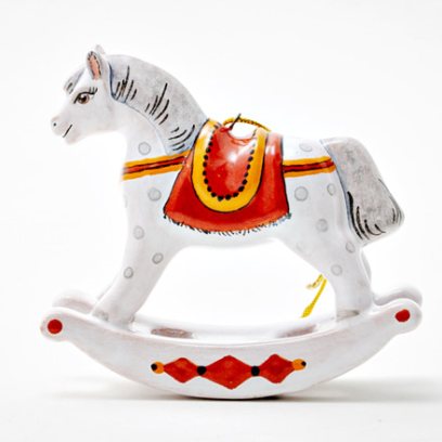 Елочная игрушка Лошадка-качалка малая