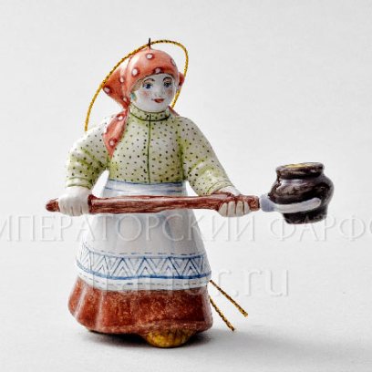 Елочная игрушка Хозяюшка с ухватом
