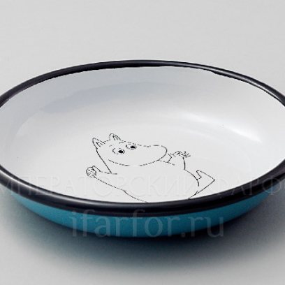 Тарелка Retro Муми-Тролль (голубая)