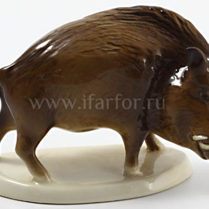 Скульптура Кабан с подставкой
