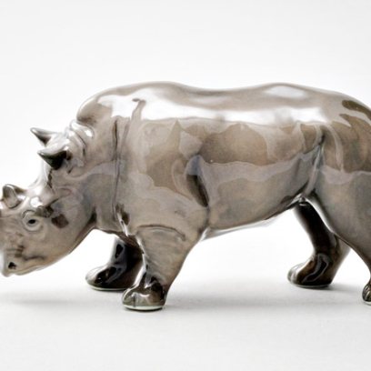 Скульптура Носорог серый