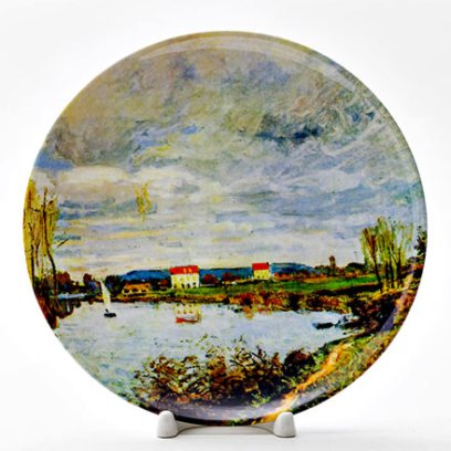 Декоративная тарелка The Seine at Argenteuil Sun