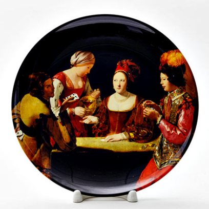 Декоративная тарелка Шулер с трефовым тузом