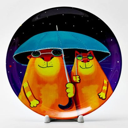 Декоративная тарелка Звёздный дождь