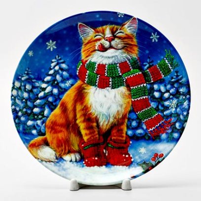 Декоративная тарелка Первый снег