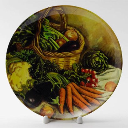 Декоративная тарелка Натюрморт с цветной капустой и овощами 1936 г.
