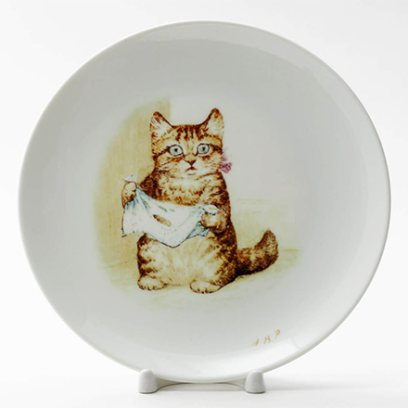 Декоративная тарелка Котенок с салфеткой