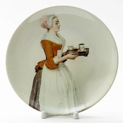 Декоративная тарелка Шоколадница (девушка)