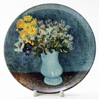 Декоративная тарелка Ваза с цветами