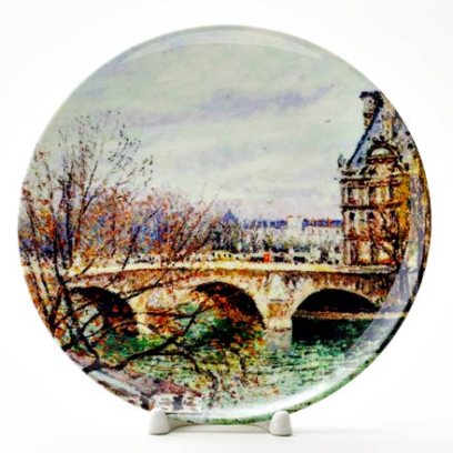 Декоративная тарелка Королевский мост и павильон -Флора