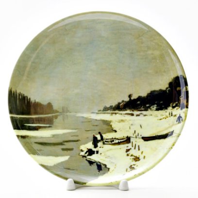 Декоративная тарелка Льдины на Сене в Буживале