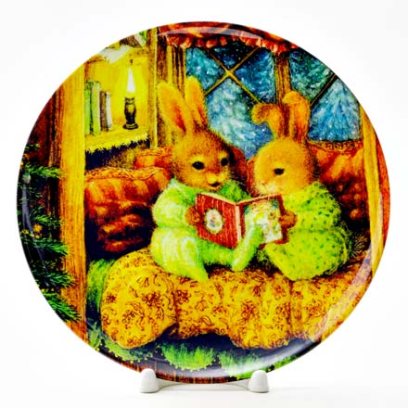 Декоративная тарелка Зимний вечер