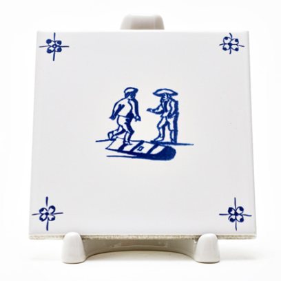 Изразец Голландский Детские игры. Катание на доске