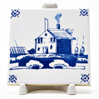 Изразец Голландский. Домик рыбака 2