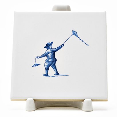 Изразец Голландский. Мальчик с воздушным змеем