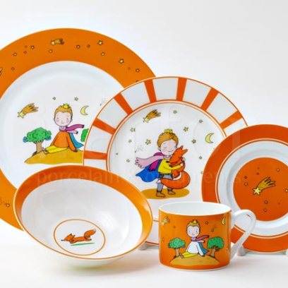 Набор детский пятипредметный Маленький принц. Апельсиновый 1/5 Прима