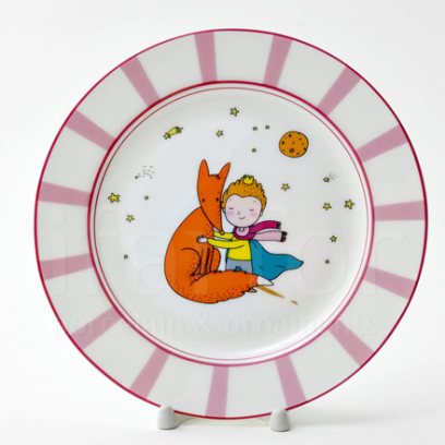 Тарелка десертная Маленький принц. Клубничный
