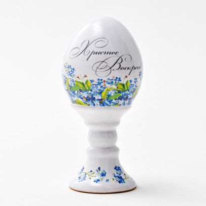 Яйцо пасхальное Незабудка Яйцо на подставке