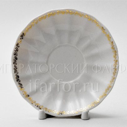 Блюдце чайное «Фуксия» Форма: Ампир. Твердый фарфор. 140 мм.