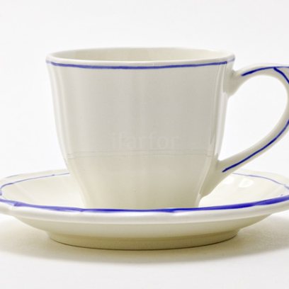 Чашка с блюдцем чайная FILET BLEU 1/2 GIEN Рошель