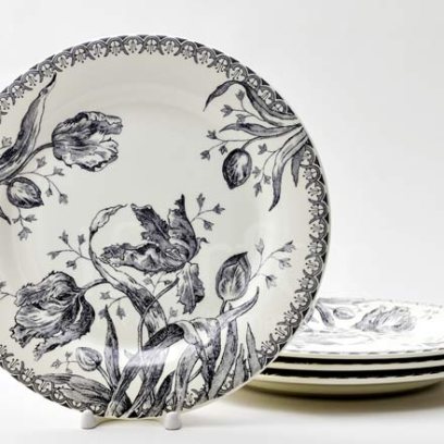 Набор тарелок столовый TULIPES NOIRES GIEN Шампань