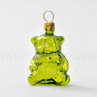 Елочная игрушка Леденцовый мишка (зеленый)