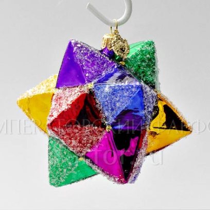 Елочная игрушка в подарочной коробке 210х130мм Космическая звезда