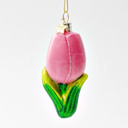 Елочная игрушка Тюльпан Розовый