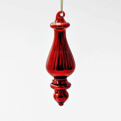 Елочная игрушка Веретено 1 Красное