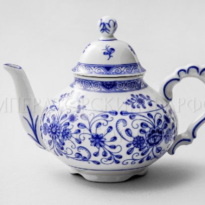 Чайник заварочный «Alte Ranke blau» Форма: Marie-Luise 1150. Твердый фарфор. 750 мл.