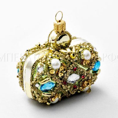 Елочная игрушка в подарочной коробке Сумочка