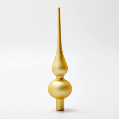 Елочная игрушка Верхушка для елки Пика матовое золото