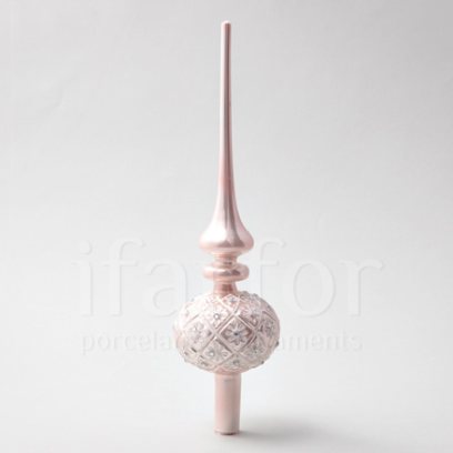 Елочная игрушка Верхушка для елки Розовый жемчуг