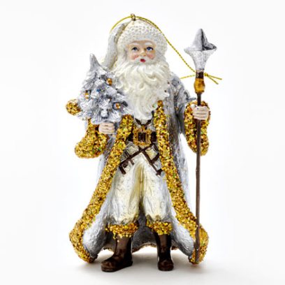 Елочная игрушка Дед Мороз с елочкой