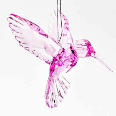 Елочная игрушка Колибри розовый