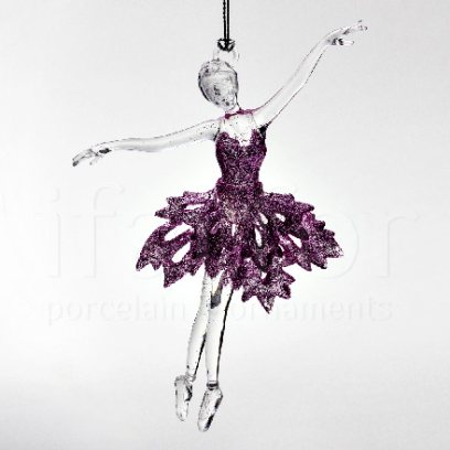Елочная игрушка Балерина в розовой пачке 1