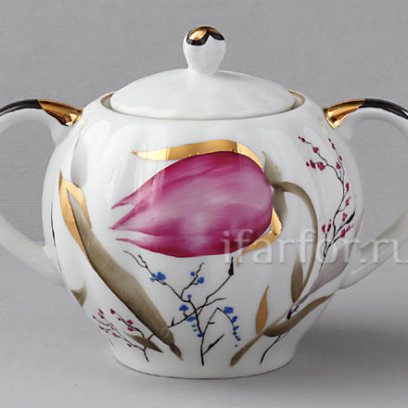 Сахарница Розовые тюльпаны Тюльпан