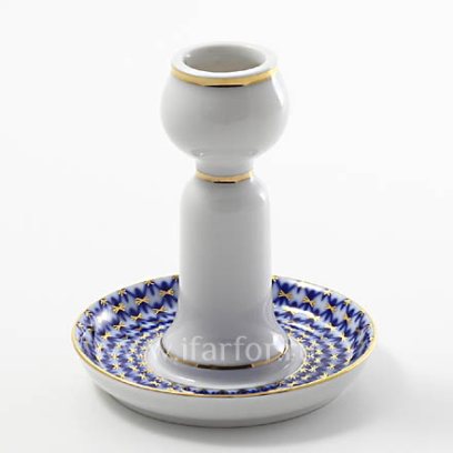 Подсвечник Кобальтовая сетка Бутон