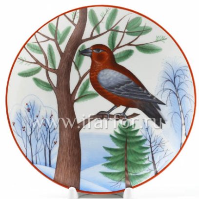 Тарелка декоративная Сосновый клест