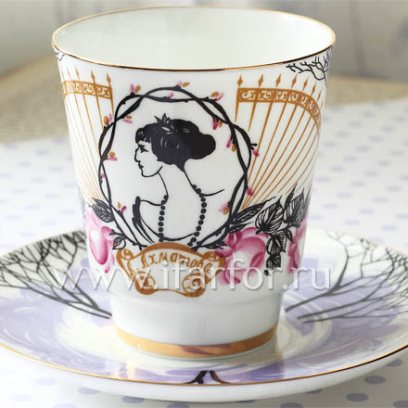 Чашка с блюдцем «Посвящение Анне Андреевне» 1/2